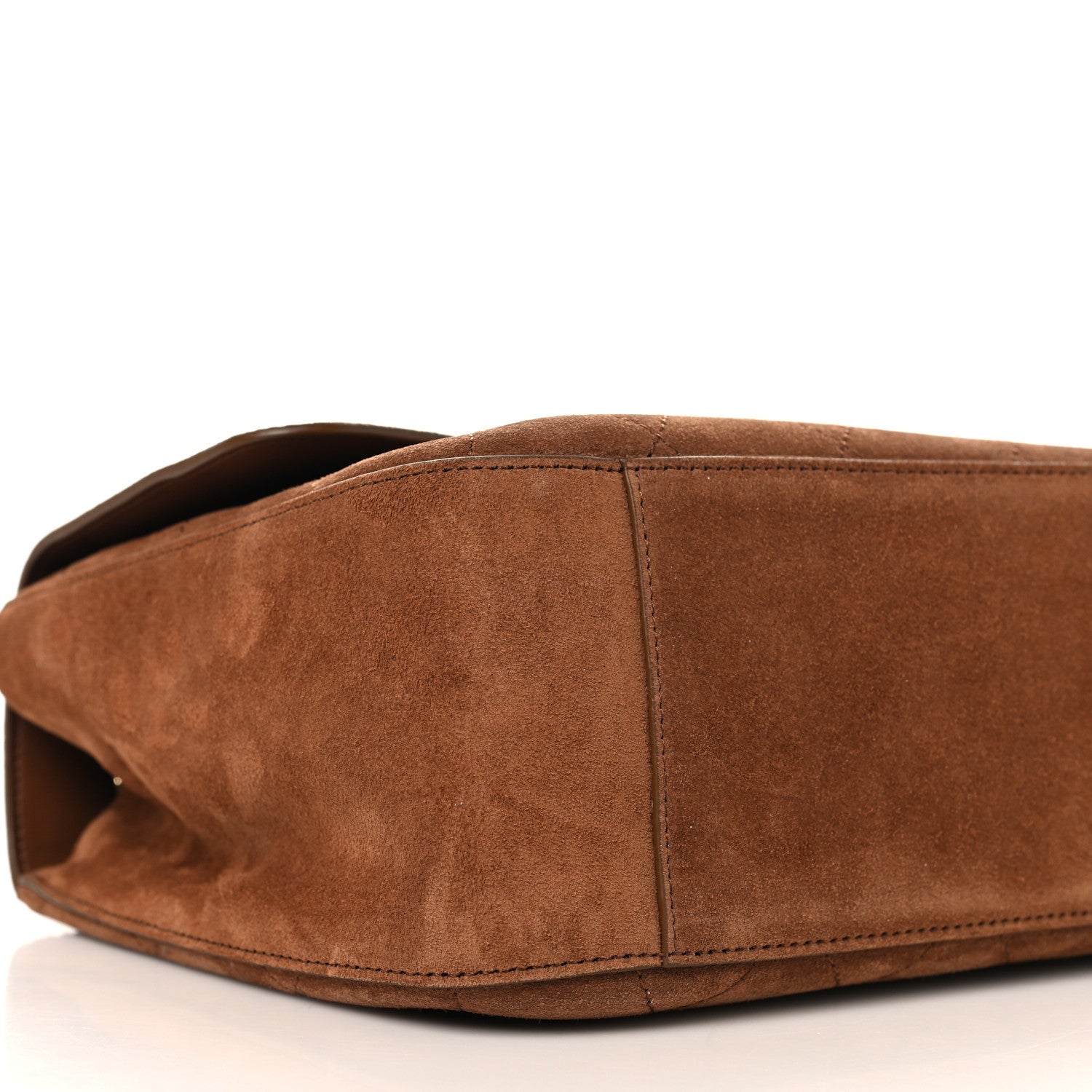 Suede Calfskin Small Souplissimo Maxi Flap Camel