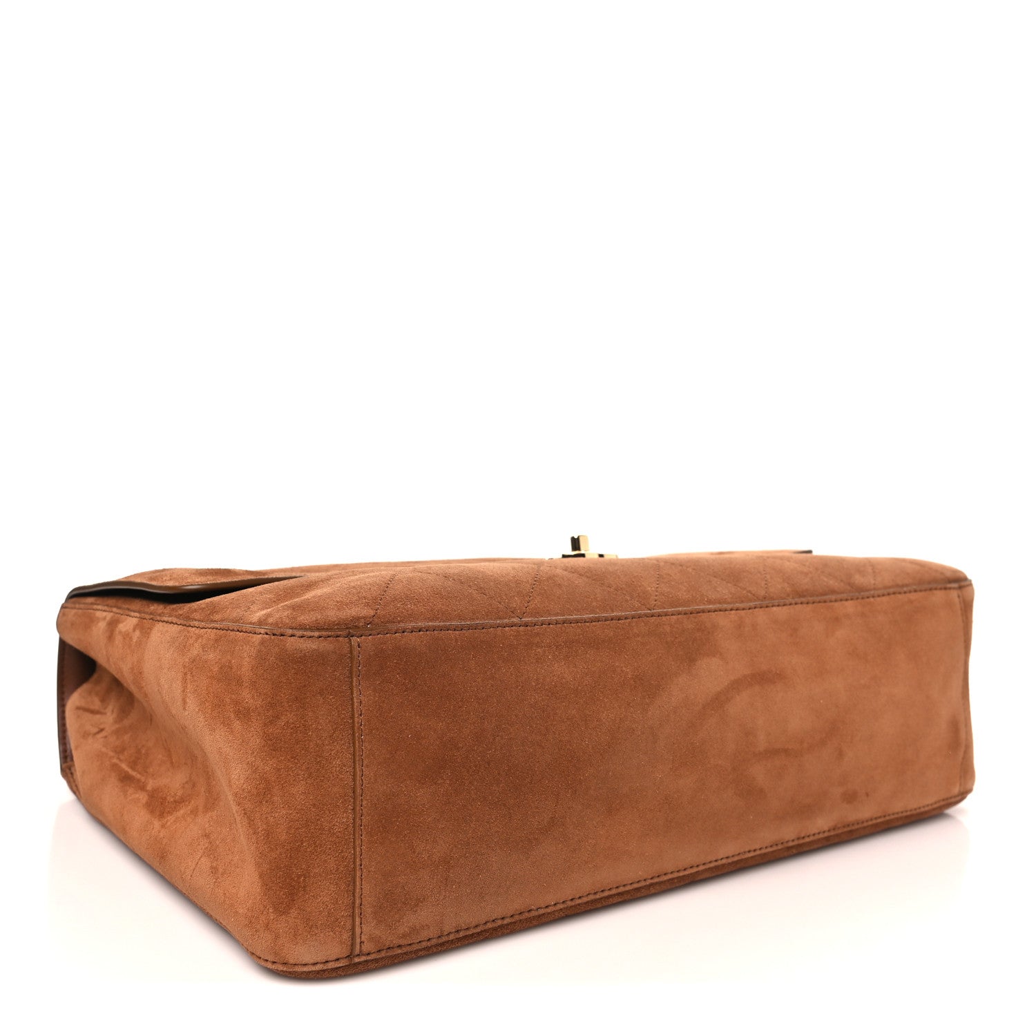 Suede Calfskin Souplissimo Maxi Flap Camel