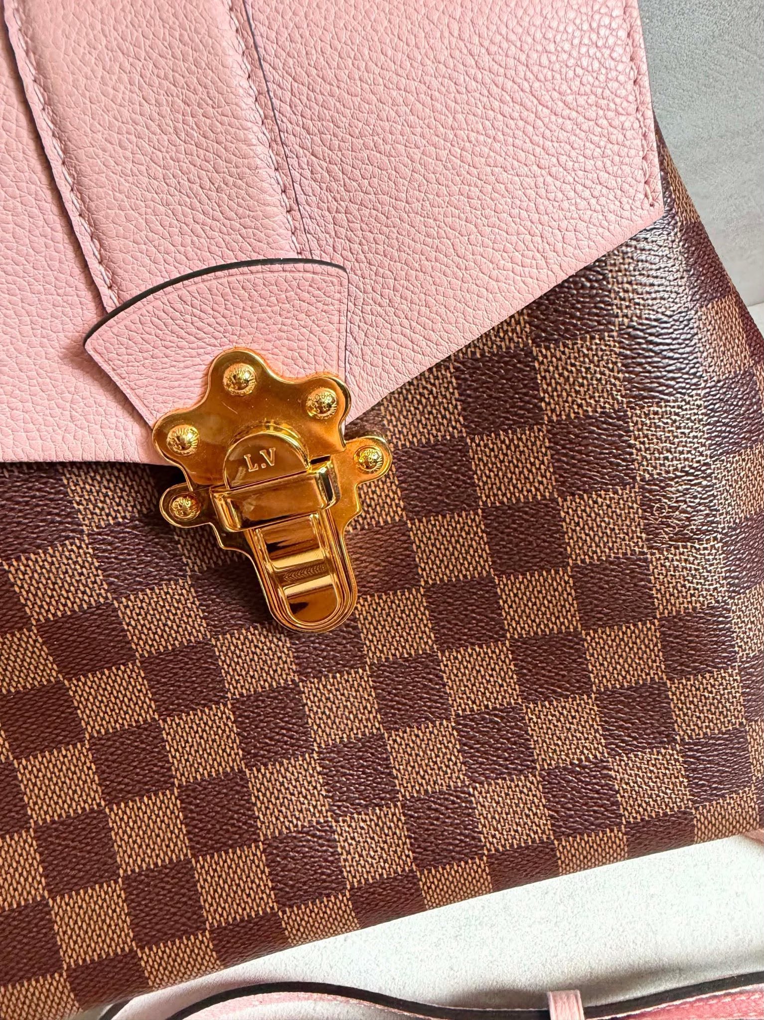 Louis Vuitton Damier Ebene Backpack – Pink Leather