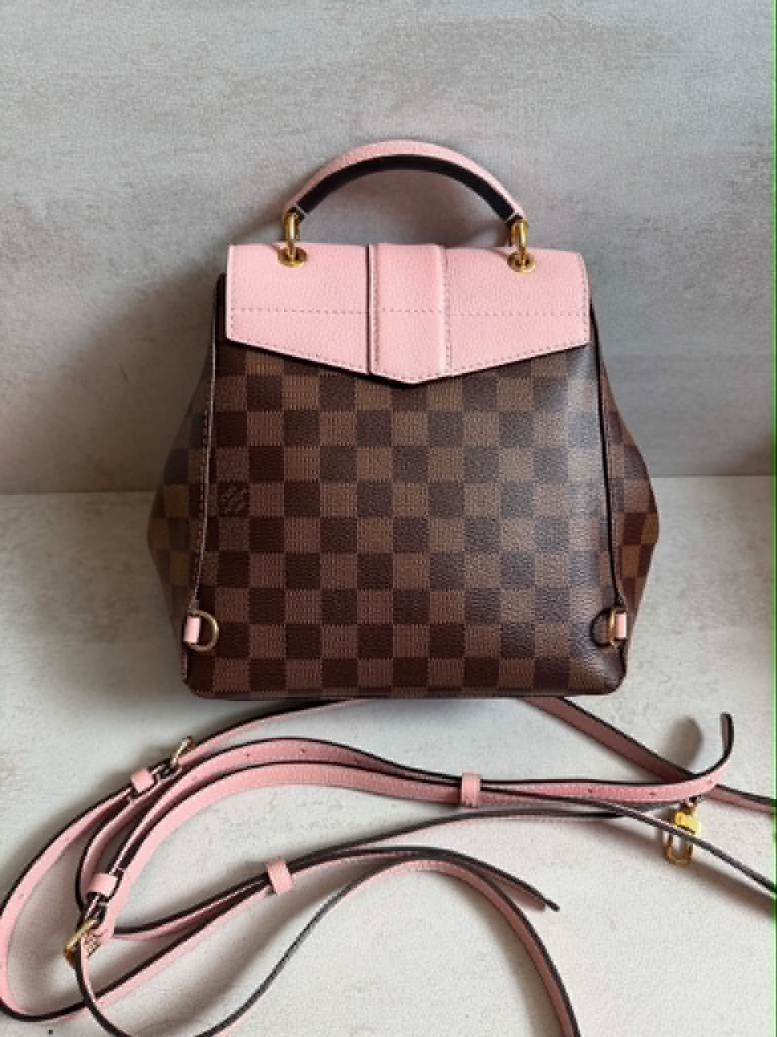 Louis Vuitton Damier Ebene Backpack – Pink Leather