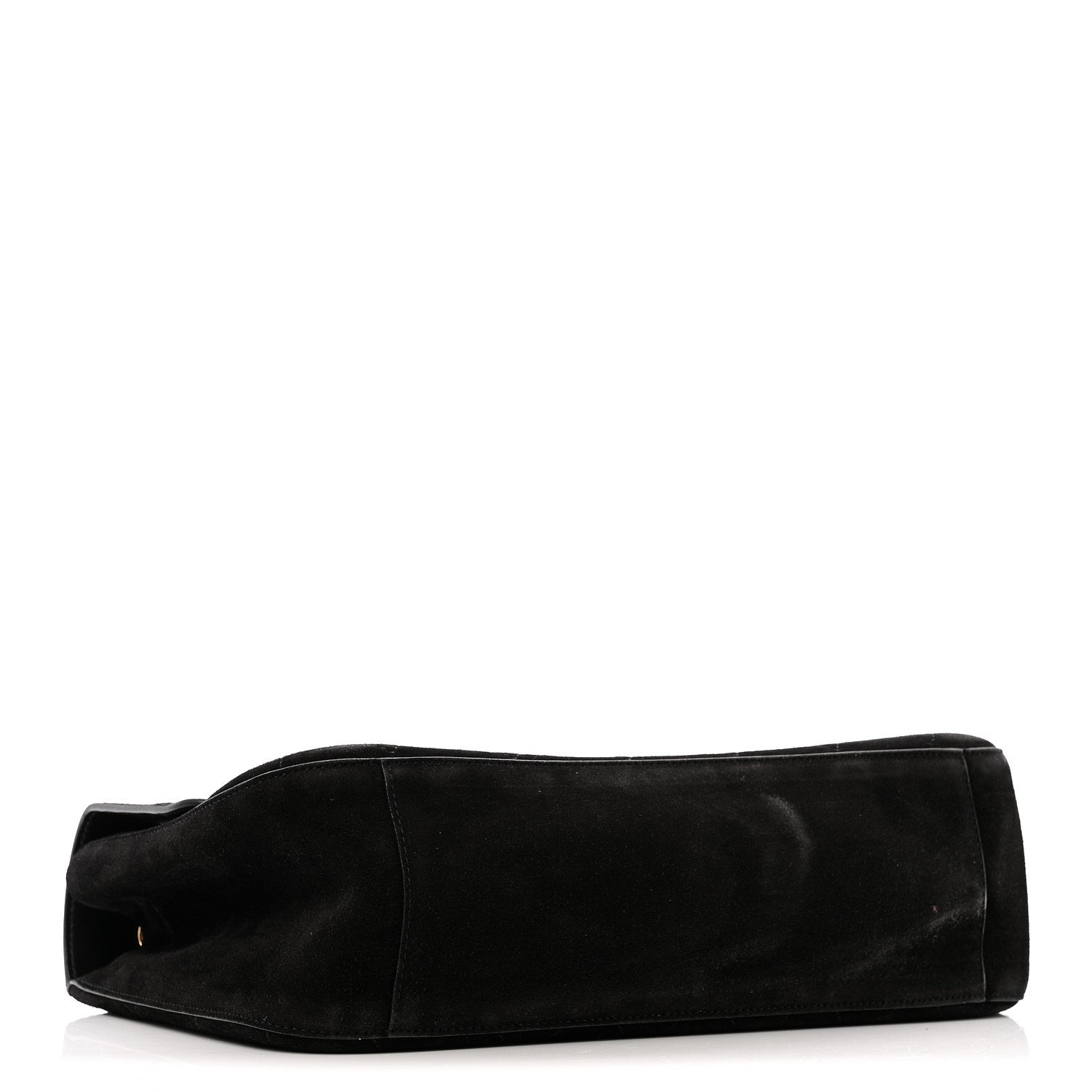 Suede Calfskin Small Souplissimo Maxi Flap Black