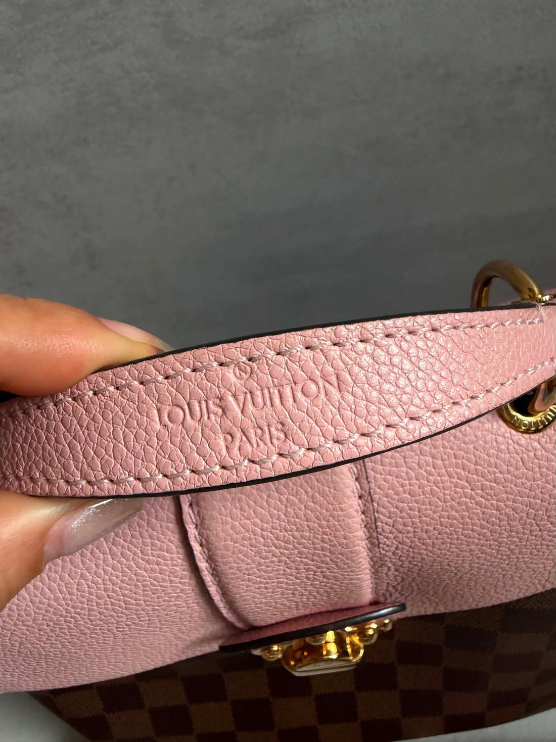 Louis Vuitton Damier Ebene Backpack – Pink Leather