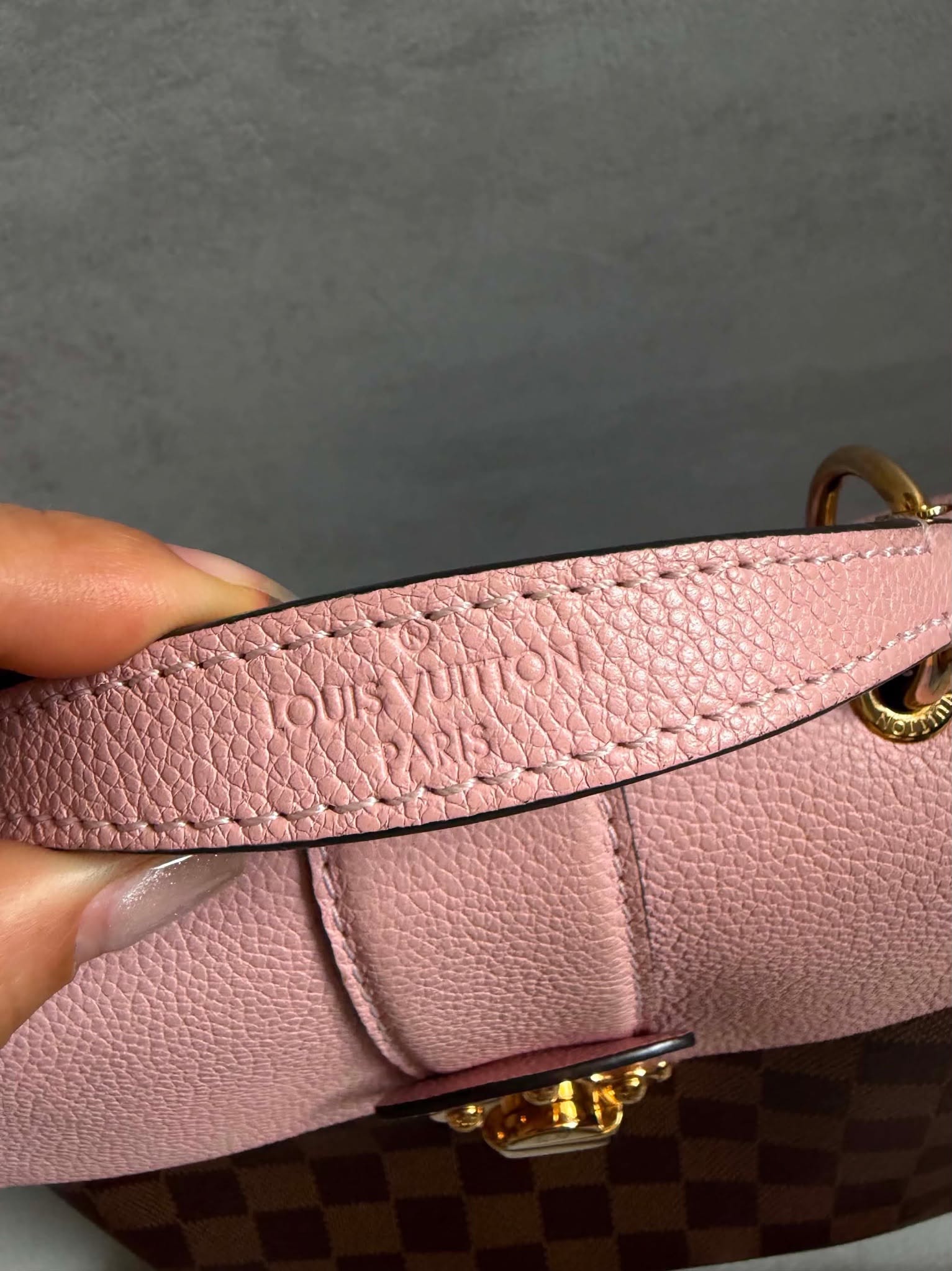Louis Vuitton Damier Ebene Backpack – Pink Leather
